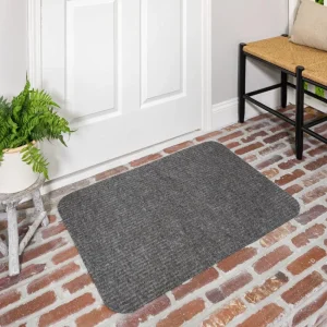 Striped Utility Mat Grey Indoor/Outdoor 24 In. X 72 In. Utility Door Mat By Mohawk Home | * Cheap
