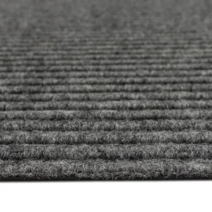 Striped Utility Mat Grey Indoor/Outdoor 24 In. X 60 In. Utility Door Mat By Mohawk Home | * Discount