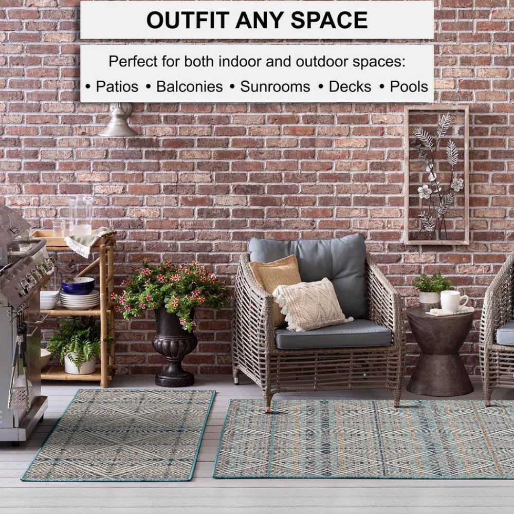tahoe_quilt_blue__ft_x__f_3.webp Tahoe Quilt Blue 8 Ft. X 10 Ft. Geometric Indoor/Outdoor Area Rug By Mohawk Home | * Best Sale