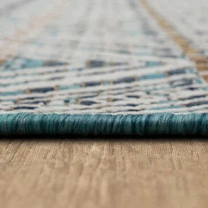 Tahoe Quilt Blue 8 Ft. X 10 Ft. Geometric Indoor/Outdoor Area Rug By Mohawk Home | * Best Sale