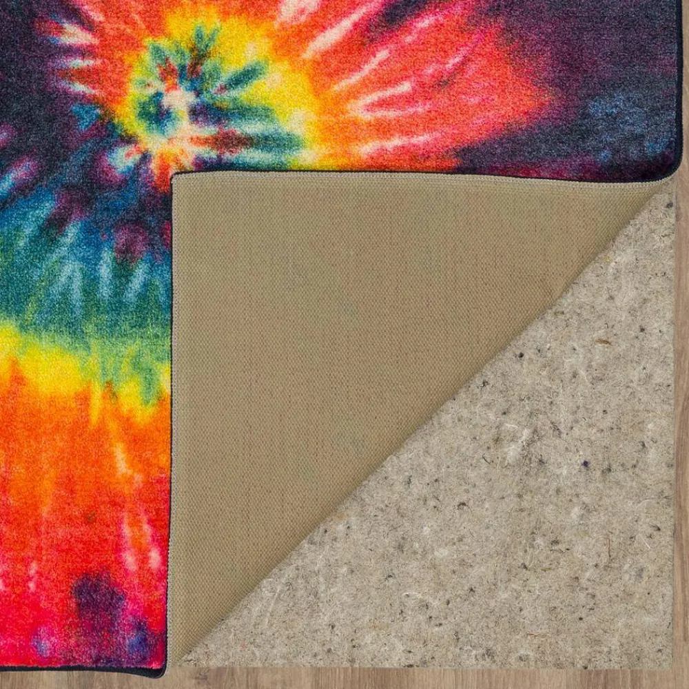 tie_dye_swirl_rainbow__ft_4.webp Tie Dye Swirl Rainbow 8 Ft. X 10 Ft. Contemporary Area Rug By Mohawk Home | * Flash Sale