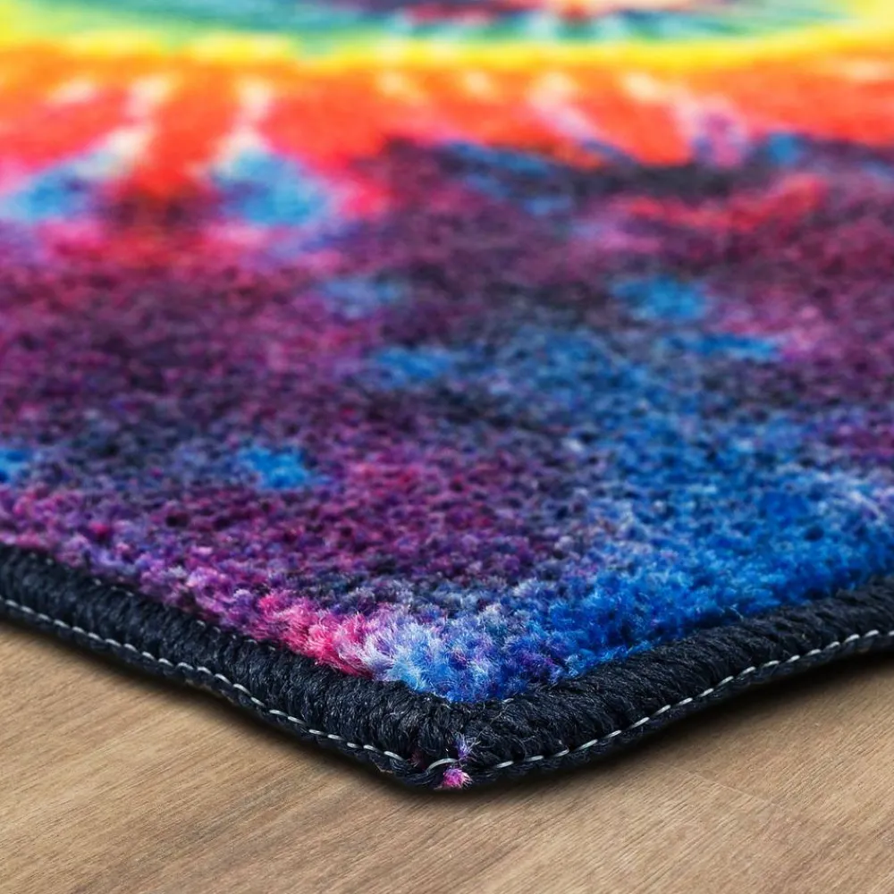 tie_dye_swirl_rainbow__ft_5.webp Tie Dye Swirl Rainbow 8 Ft. X 10 Ft. Contemporary Area Rug By Mohawk Home | * Flash Sale