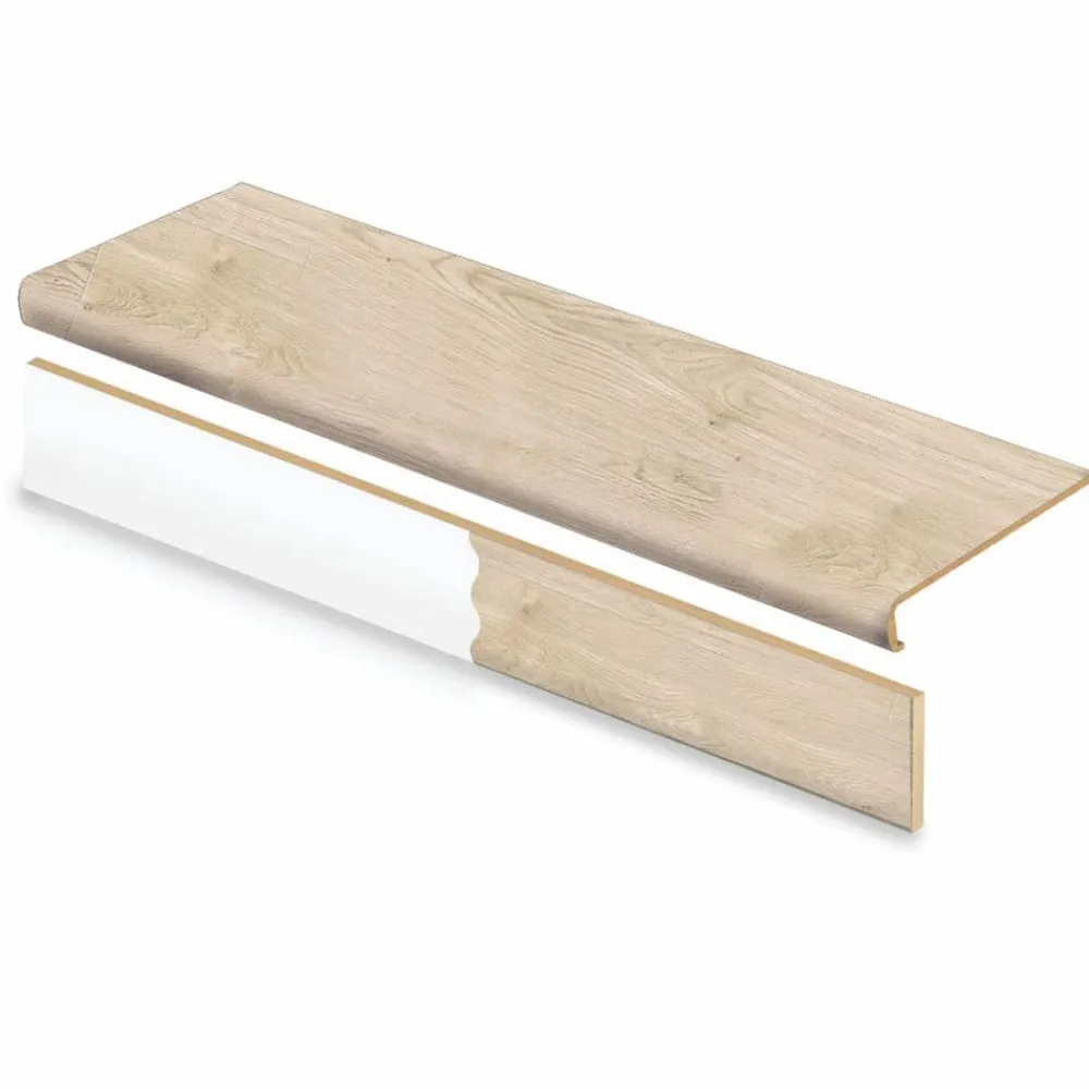 vale_view_oak_stair_tread_0-1.webp Vale View Oak Stair Tread & Reversible Riser Kit 47 In. L X 12-1/8 In. W X 2-3/16 In. T For Stairs 1-1/8″ To 1-3/4″ T By Cap A Tread | * Outlet