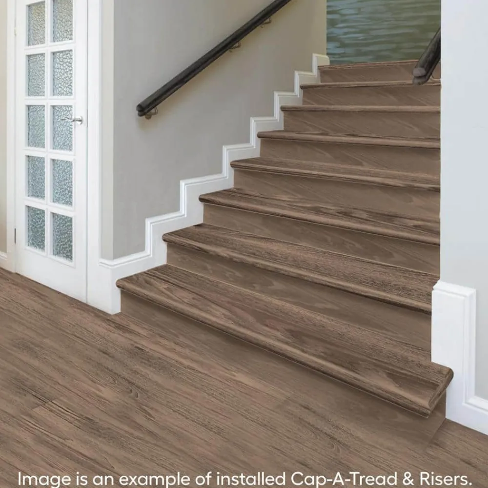 vintage_pewter_oak_stair__2.webp Vintage Pewter Oak Stair Tread And Reversible Riser Kit 47 In. L X 12-1/8 In. D X 1-11/16 In. H For Stairs 1 In. Thick By Cap A Tread | * Outlet