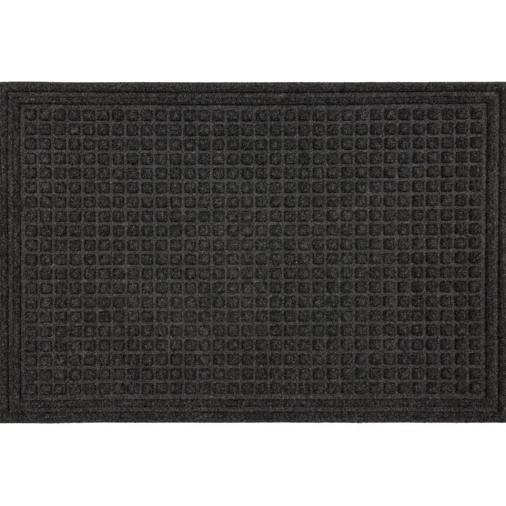 waffle_grid_impression_on_0-2.webp Waffle Grid Impression Onyx 36 In. X 48 In. Recycled Rubber Indoor/Outdoor Door Mat By Mohawk Home | * Discount