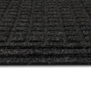 Waffle Grid Impression Onyx 36 In. X 48 In. Recycled Rubber Indoor/Outdoor Door Mat By Mohawk Home | * Discount