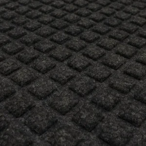 Waffle Grid Impression Onyx 36 In. X 48 In. Recycled Rubber Indoor/Outdoor Door Mat By Mohawk Home | * Discount