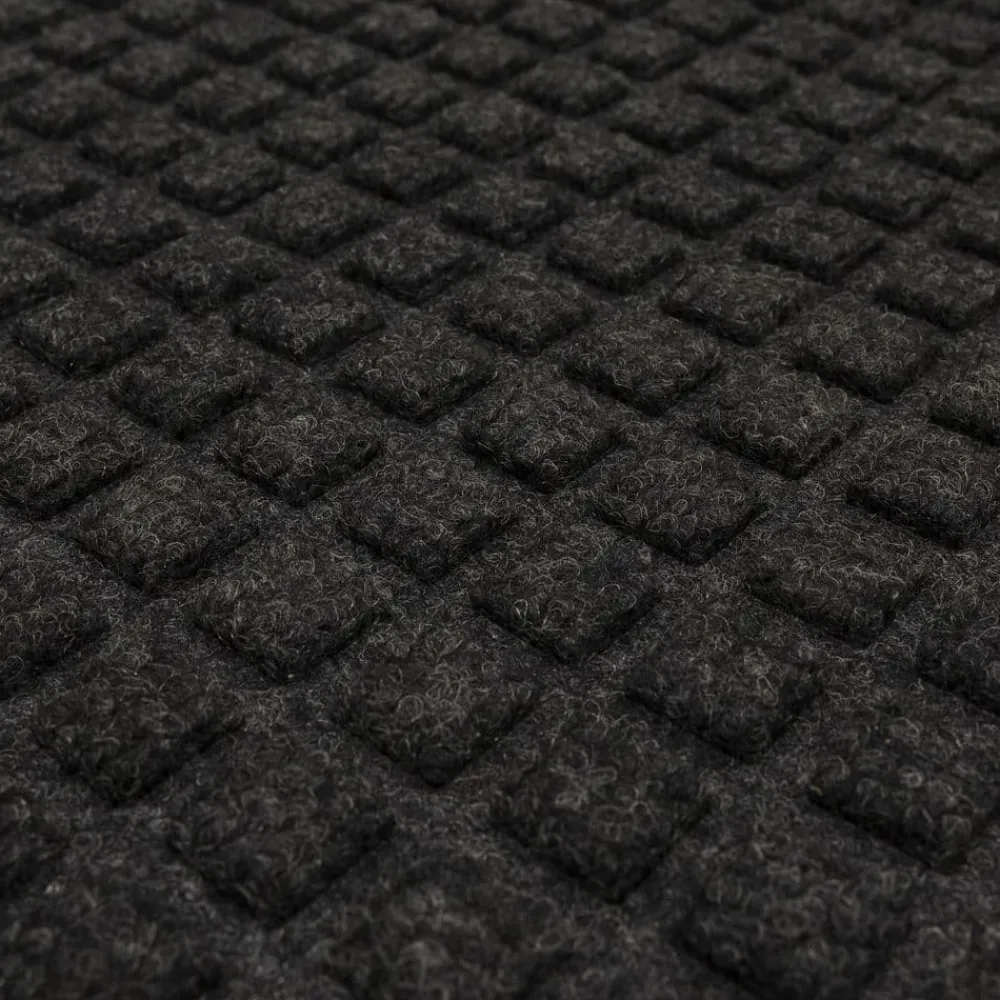waffle_grid_impression_on_4-2.webp Waffle Grid Impression Onyx 36 In. X 48 In. Recycled Rubber Indoor/Outdoor Door Mat By Mohawk Home | * Discount