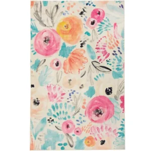 Watercolor Floral Multi 8 Ft. X 10 Ft. Floral Area Rug By Mohawk Home | * Best