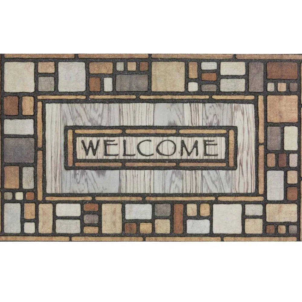 welcome_drifted_nature__i_0.webp Welcome Drifted Nature 23 In. X 35 In. Doorscapes Estate Mat By Mohawk Home | * Best