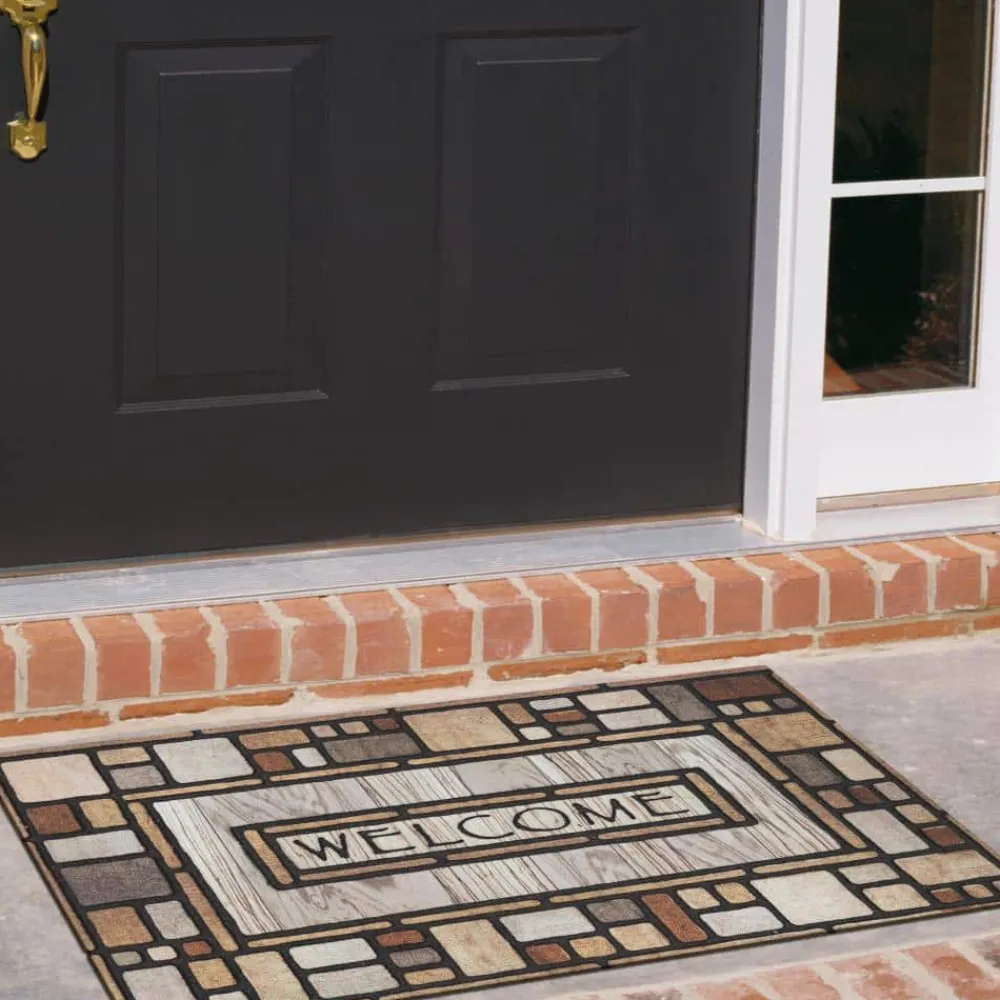 welcome_drifted_nature__i_1.webp Welcome Drifted Nature 23 In. X 35 In. Doorscapes Estate Mat By Mohawk Home | * Best