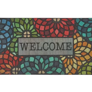Welcome Stained Glass Floret 18 In. X 30 In. Doorscapes Mat By Mohawk Home | * Discount