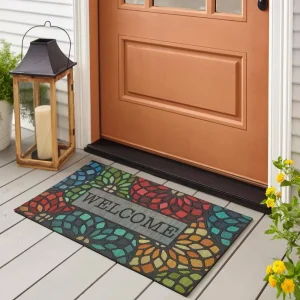 Welcome Stained Glass Floret 18 In. X 30 In. Doorscapes Mat By Mohawk Home | * Discount