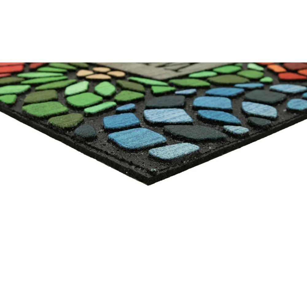 welcome_stained_glass_flo_4.webp Welcome Stained Glass Floret 18 In. X 30 In. Doorscapes Mat By Mohawk Home | * Discount