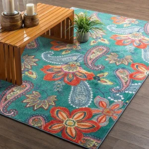 Whinston Teal 6 Ft. X 9 Ft. Paisley Area Rug By Mohawk Home | * Shop